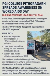Read more about the article PGI College Pithoragarh Spreads Awareness on World AIDS Day
